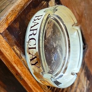 Barclay vintage glass ashtray
